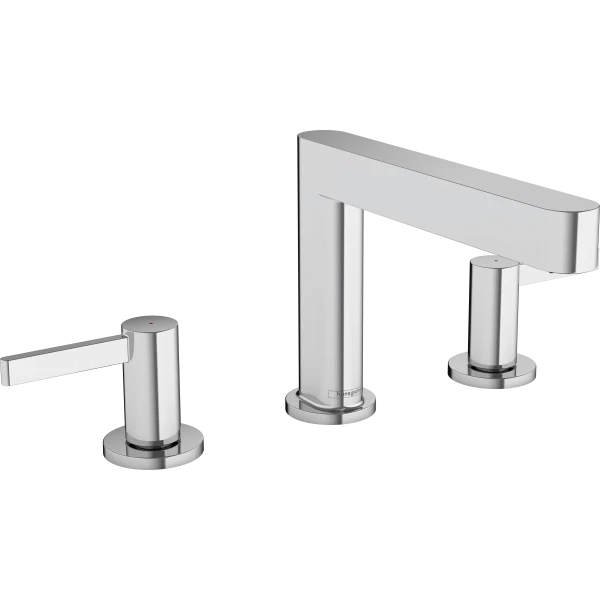 Смеситель для раковины на 3 отверстиясо сливным клапаном Push-Open, Hansgrohe Finoris, хром арт. 76033000