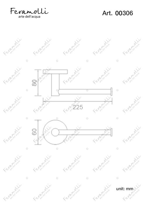 Держатель для полотенец, золото, Lugano Feramolli - GL306