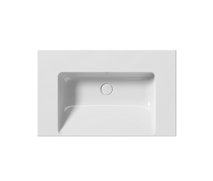Подвесная раковина 80х50х18 см, с переливом, санфаянс, с отв. под смеситель, Norm GSI арт. 8634111