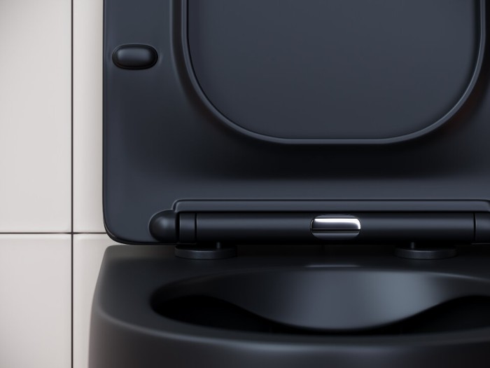 Подвесной унитаз с сиденьем Ceramicanova Play, чёрный арт. CN3001MB