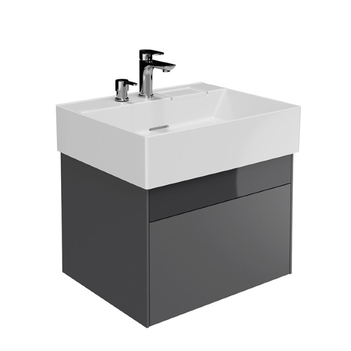 Тумба подвесная 2 ящика 60 см, Logica Kerama Marazzi, серый - LOG.60.2\ST