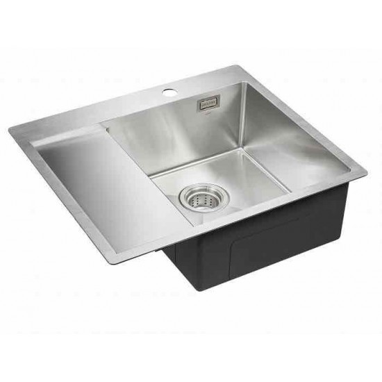 Мойка для кухни нержавеющая 590х510мм Paulmark ALSTER, брашированная нерж. сталь, правая - PM825951-BSR