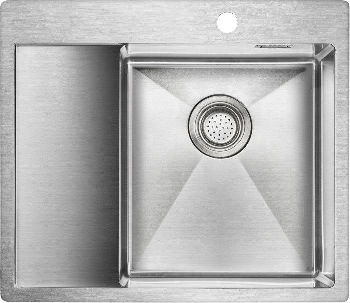 Мойка для кухни нержавеющая 590х510мм Paulmark ALSTER, брашированная нерж. сталь, правая - PM825951-BSR