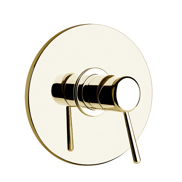 Cмеситель для душа, встраиваемый, (внешние части), Gessi Goccia, gold ccp арт. 44676#080