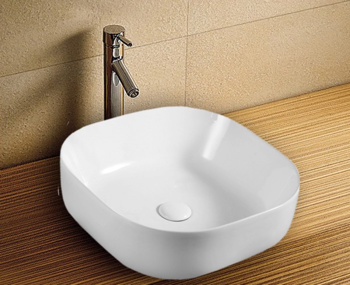 Раковина 43х43х13,5 накладная, белая, Azario - AZ-41288