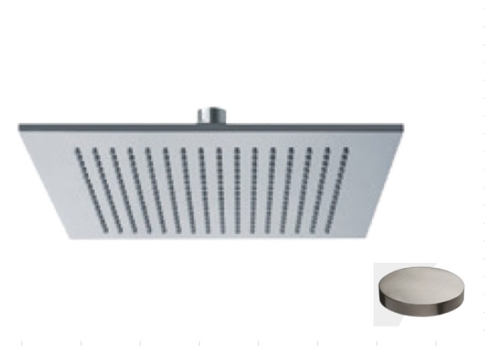 Верхний душ, защита от известняка, 400х400 мм, латунь, Giulini Wellness, никель матовый арт. 1701-40NKO