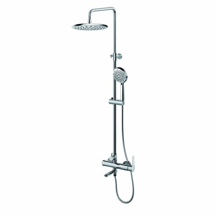 Душевая система с изливом, керамический картридж, хром, Azario Pure арт. AZ-HV23U94C-1CK1J19A-ZH3394A-HB1153