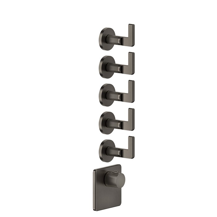 Смеситель для душа, встраиваемый, термостатический, резьба 3/4", Gessi Inciso, black xl арт. 58220#299