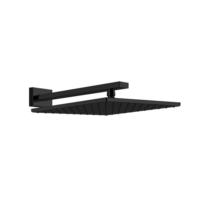 Верхний душ для настенного крепления 300x300мм, Gessi Rettangolo, black xl арт. 15185#299
