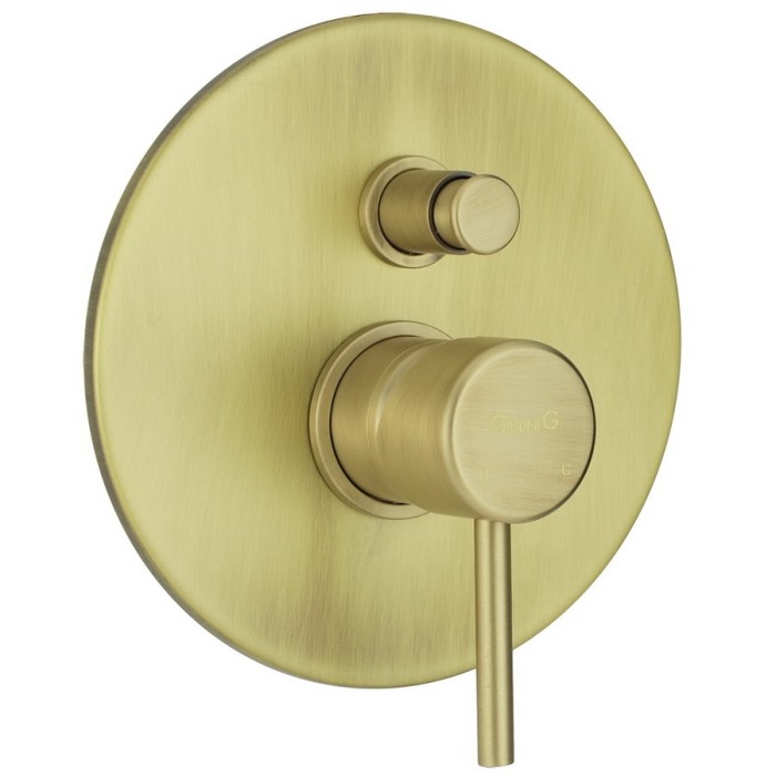 Однорычажный встроенный смеситель для душа с дивертером, Giulini Futuro, бронза матовая арт. 6513BROP