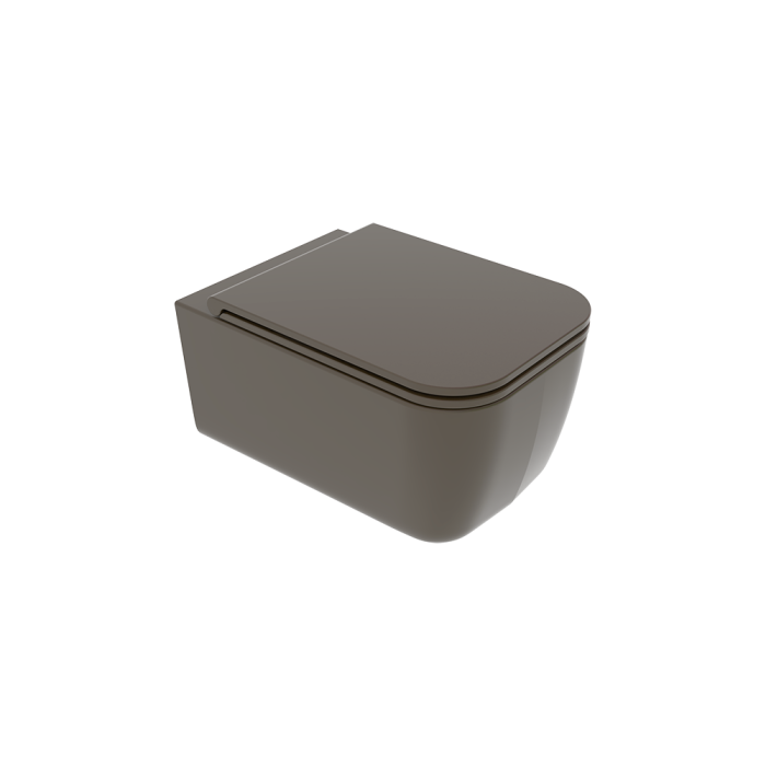 Чаша подвесного унитаза кофейный матовый, GSG Ceramic Design Brio, BRWCSO018