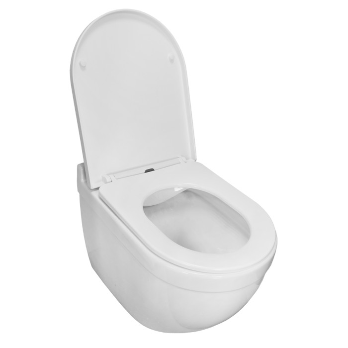 Готовый комплект инсталляция + унитаз Fora безободковый, с быстросъемным сиденьем микролифт  Azario - AZ-8010-1000+AZ-0017 E-R