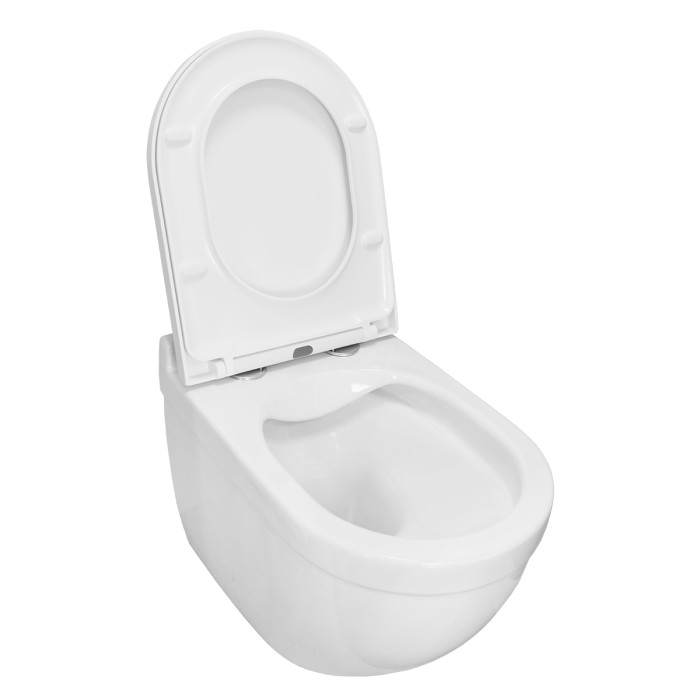 Готовый комплект инсталляция + унитаз Fora безободковый, с быстросъемным сиденьем микролифт  Azario - AZ-8010-1000+AZ-0017 E-R