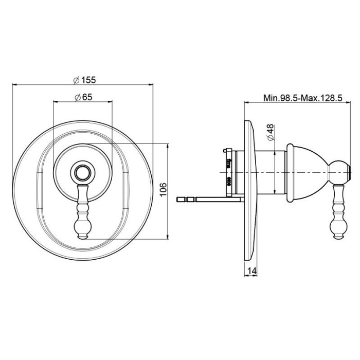 Fima Carlo Frattini Встроенный смеситель для душа, Elizabeth, F5089X1CR цвет: хром