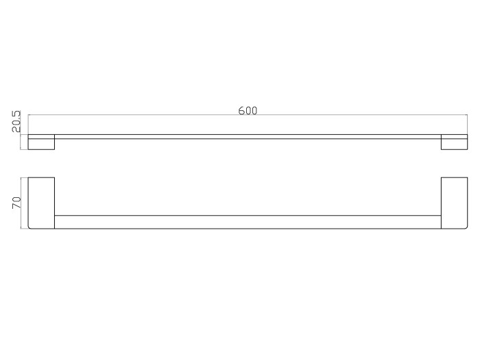 Вешалка для полотенец, Wonzon & Woghand Eclipse, WW-9112-BL цвет: черный
