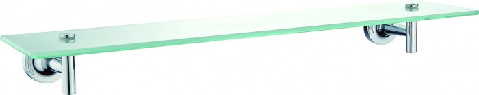 Стеклянная полка для ванной, Wonzon &amp; Woghand Simple, WW-6527 цвет: хром