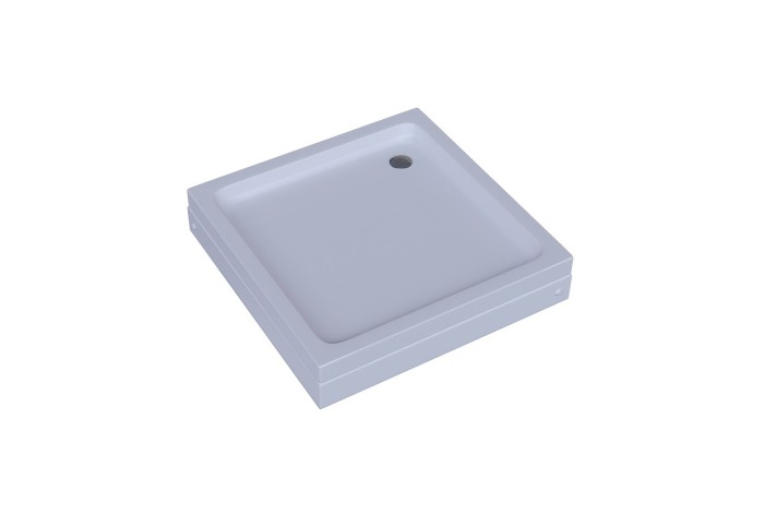 Душевой поддон 90x90, квадрат с ножками и с фронтальным экраном, без сифона, Aquatek арт. DPA-0000005