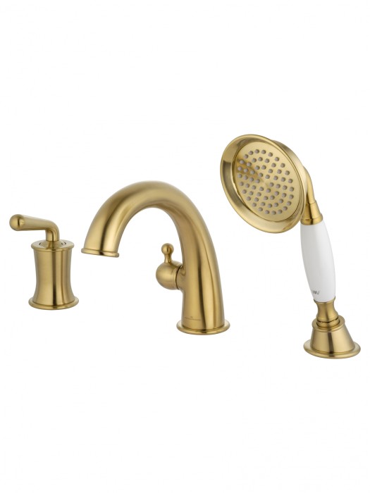 Смеситель на борт ванны, Wonzon &amp; Woghand Steam, WW-88659008-BG цвет: золото