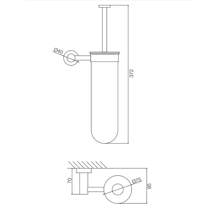 Fima Carlo Frattini Туалетный ёршик, подвесной, Accessori, F6006/1NS цвет: черный