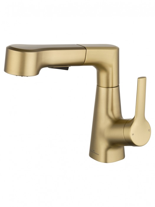 Смеситель для раковины с выдвижным изливом, Wonzon &amp; Woghand, WW-121B108-BG цвет: золото