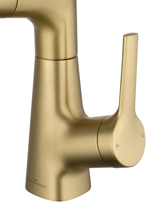 Смеситель для раковины с выдвижным изливом, Wonzon & Woghand, WW-121B108-BG цвет: золото