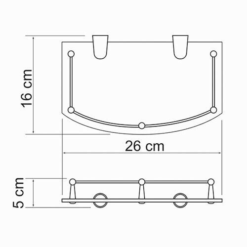 Полка стеклянная WasserKRAFT арт. K-588