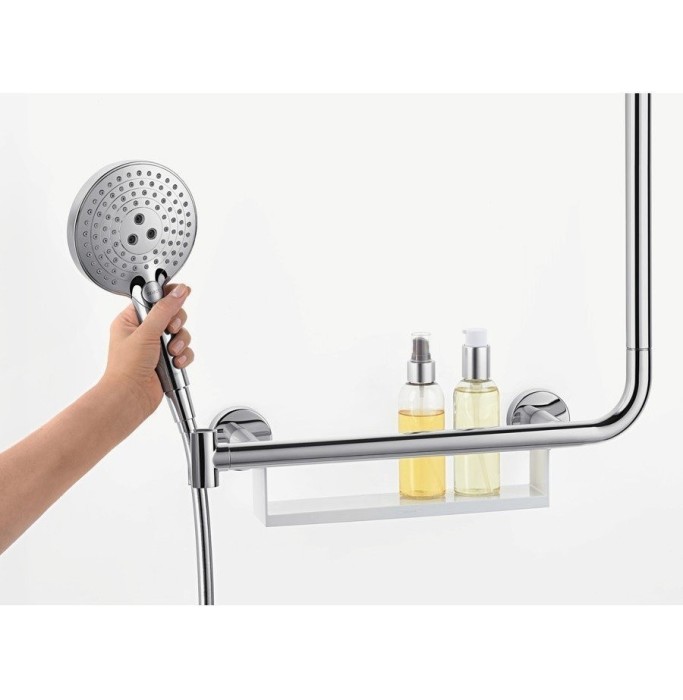 Душевая штанга Comfort 110 см, правосторонняя Unica Hansgrohe, белый, хром арт. 26404400