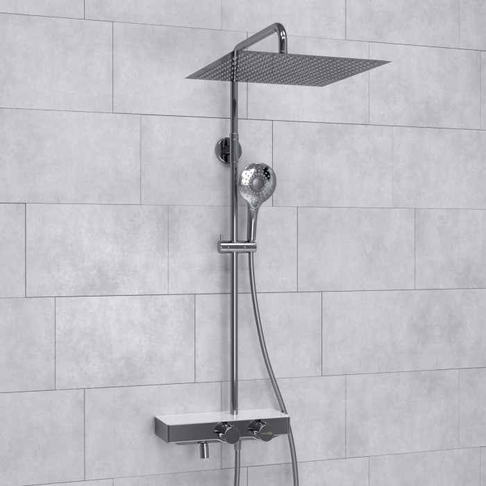 Душевая система с термостатическим смесителем WasserKRAFT арт. A113.119.101.CH Thermo