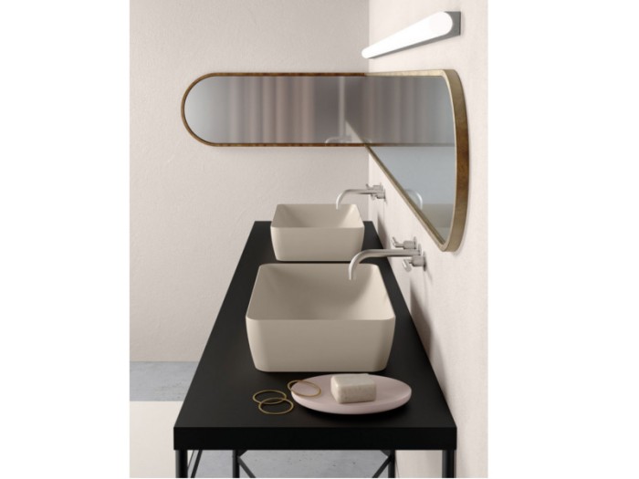 Раковина накладная 60х38х14 см, цвет creta matte, санфаянс, Color-elements GSI арт. 903608