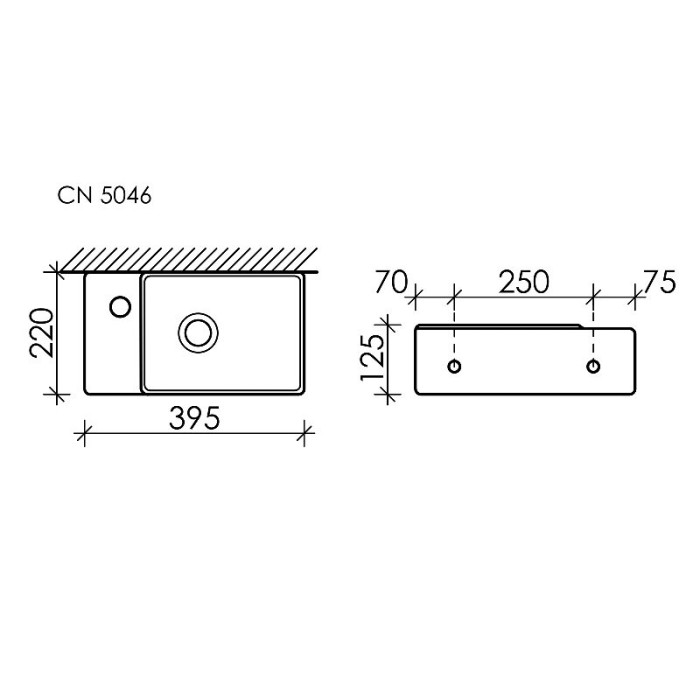 Подвесная раковина Ceramicanova Element, белый арт. CN5046