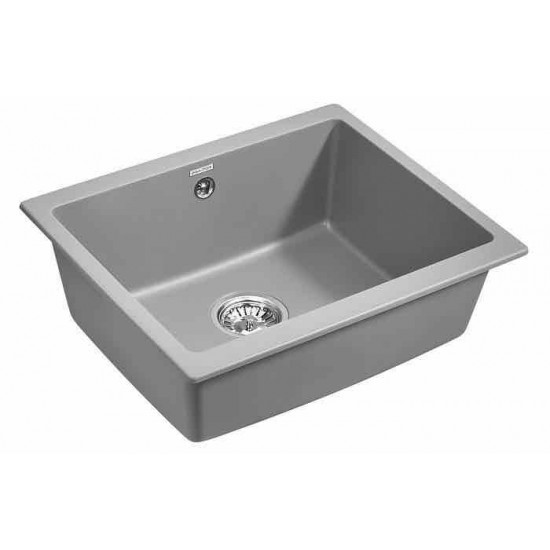 Мойка для кухни гранит 555х460 Paulmark GERA 60, серый металлик - PM205546-GRM