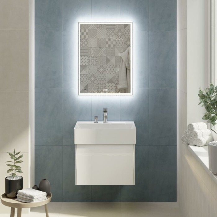 Тумба подвесная 2 ящика 60 см, Logica Kerama Marazzi, белый - LOG.60.2\WHT