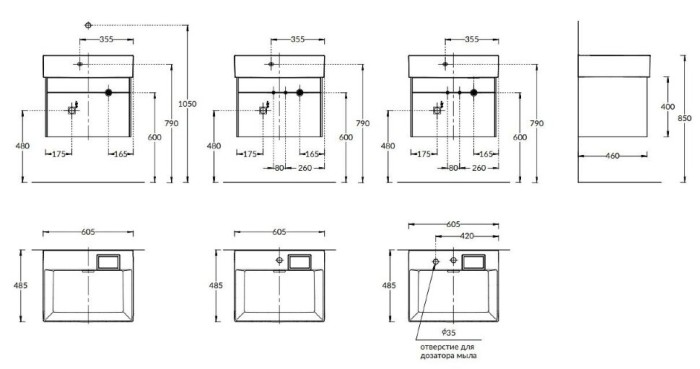 Тумба подвесная 2 ящика 60 см, Logica Kerama Marazzi, белый - LOG.60.2\WHT