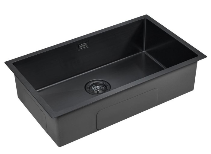 Мойка для кухни нержавеющая 740х440мм Paulmark KOHER, вороненая сталь - PM807444-GM