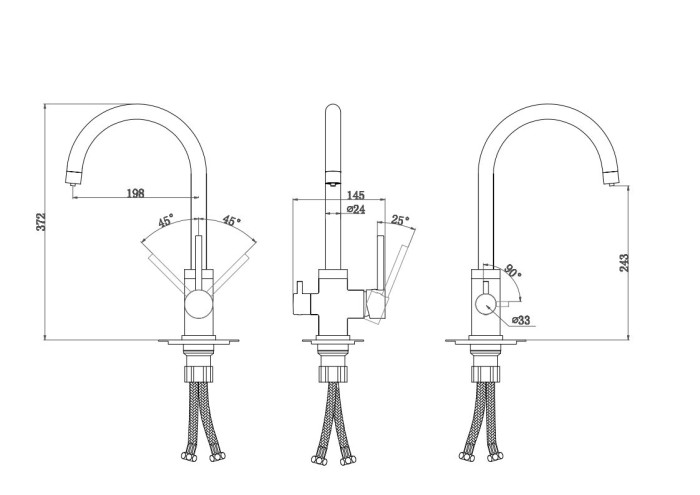 Смеситель для кухни  Paulmark ESSEN, антрацит - Es213211-401