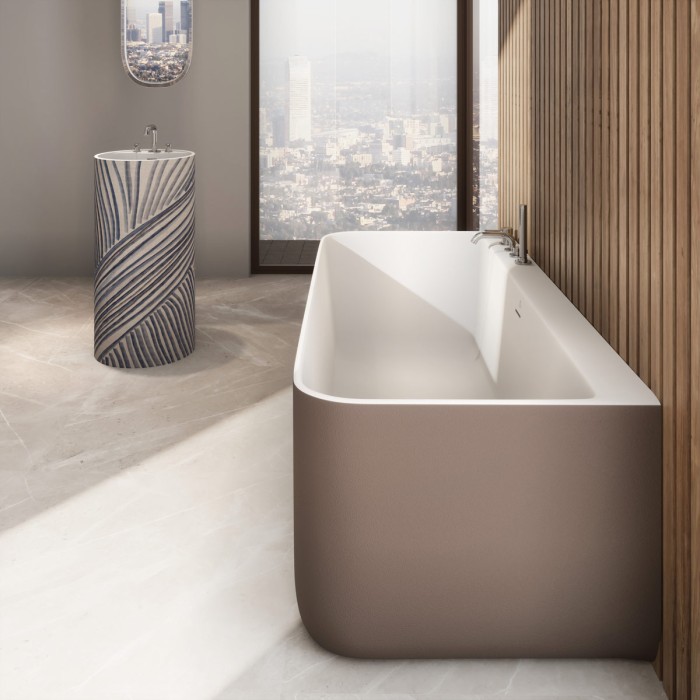 Ванна parete материал - Techfusion System, пристенная, 175х80 см, Forma aquae Oasi, белый глянцевый арт. VSOA17580