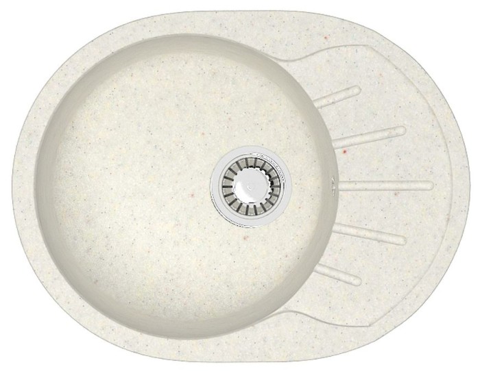 Кухонная мойка Light 575х440х215 искусственный мрамор, хлопок, Azario Light - CS00079921