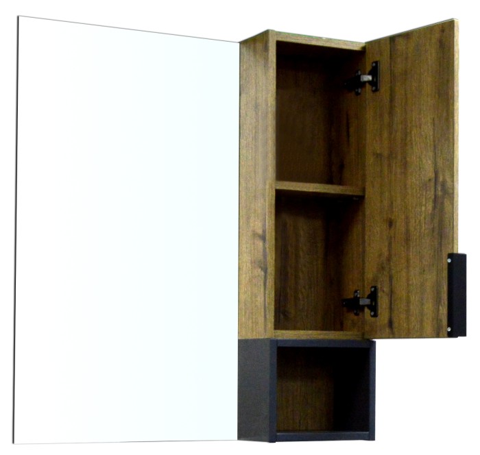 Зеркало-шкаф 75 730х160х800 цвет Дуб Веллингтон, Azario Gris - CS00080419