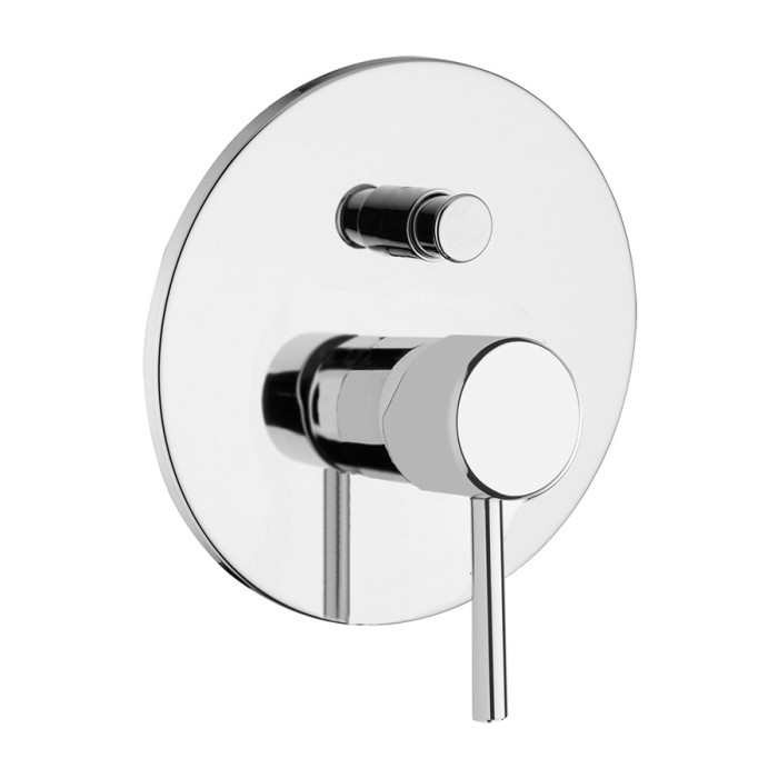 Внешняя часть однорычажного встроенного смесителя для душа с дивертером, Giulini Futuro, хром арт. 6513-EP