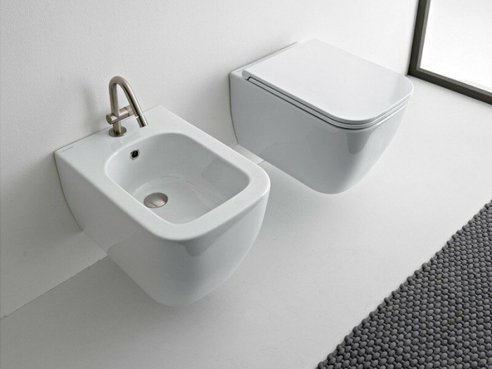 Подвесное биде с одним отверстием цвет белый, Scarabeo Teorema 2.0 - 5127