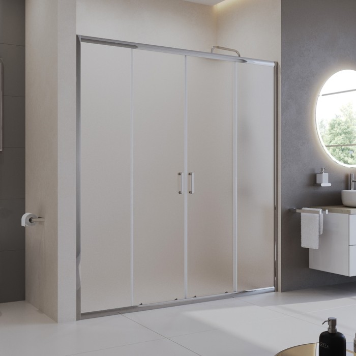 Душевая дверь в нишу 170x195 BelBagno, глянцевый хром, Uno-195 арт. UNO-195-BF-2-170-P-Cr