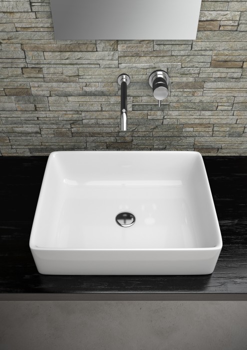 Накладная раковина Lavabo 50x38xH13 см, Olympia ceramica Tokyo, белый глянцевый арт. LIL4250001