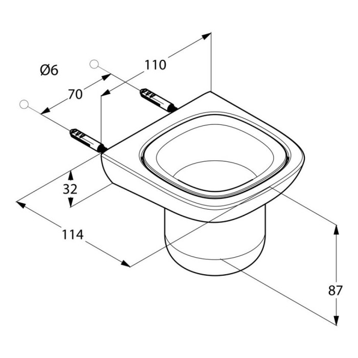 Стакан с держателем, ambienta Kludi, хром - 5397505