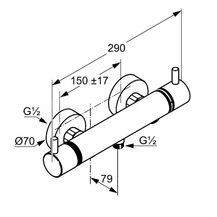 Смеситель для душа с термостатом, матовый, bozz Kludi, белый матовый - 352035338