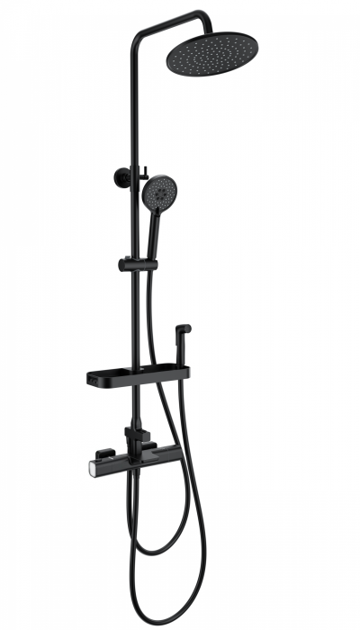 Душевая система с термостатом, Wonzon &amp; Woghand, WW-C3017-A1-MB цвет: черный
