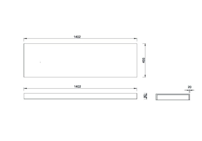 Столешница прямая 140см, Boheme Flat - 869-140