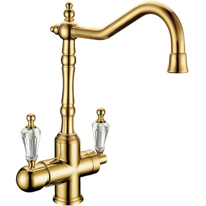 Смеситель для кухни с краном с кристаллом swarovski, Boheme Kitchen - 112-SW