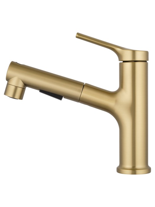 Смеситель для раковины с выдвижным изливом, Wonzon & Woghand, WW-A40862-BG цвет: золото