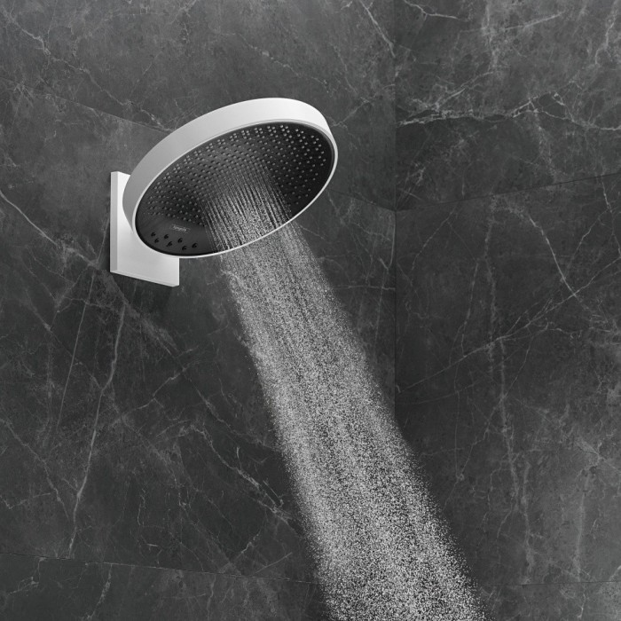 Верхний душ с настенным креплением скрытого монтажа Rainfinity Hansgrohe, хром арт. 26234000