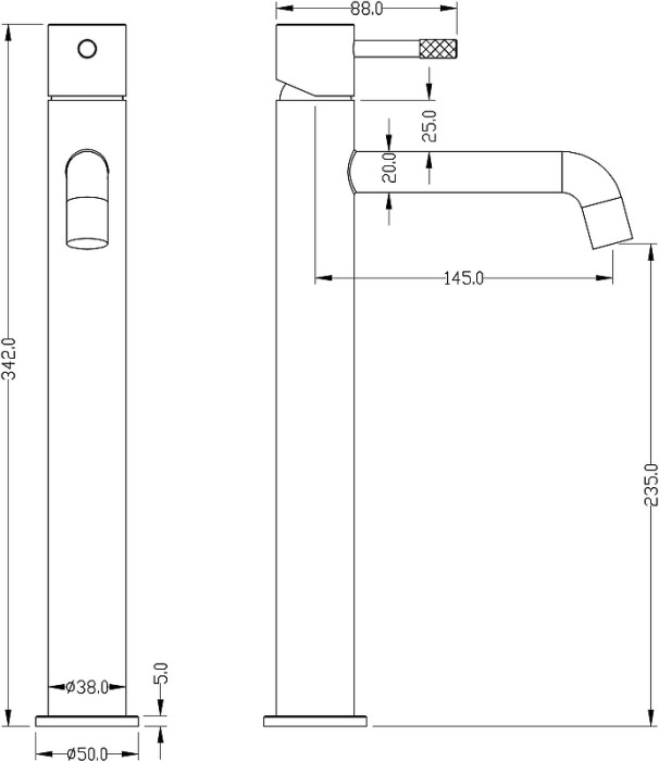 Смеситель для раковины, золото, Uno Boheme 462-MG